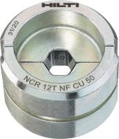 Matrices NF 12 tonnes pour le cuivre Matrices NF 12 tonnes pour cosses en cuivre et connecteurs jusqu’à 400 mm²