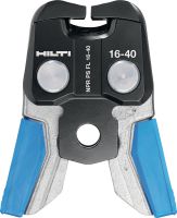 Mâchoire de sertisseuse NPR PM/S FL Mâchoires de sertisseuse pour les raccords à sertir Geberit FlowFit® jusqu'à 75 mm. Compatibles avec les outils de sertissage de tubes Hilti.