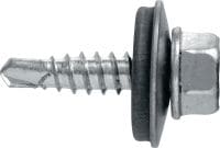Vis métalliques autoperceuses S-MD 51 S Vis autoperceuse (acier inoxydable A2) avec rondelle de 16 mm pour les fixations de métal sur métal de faible épaisseur (jusqu'à 2 mm)