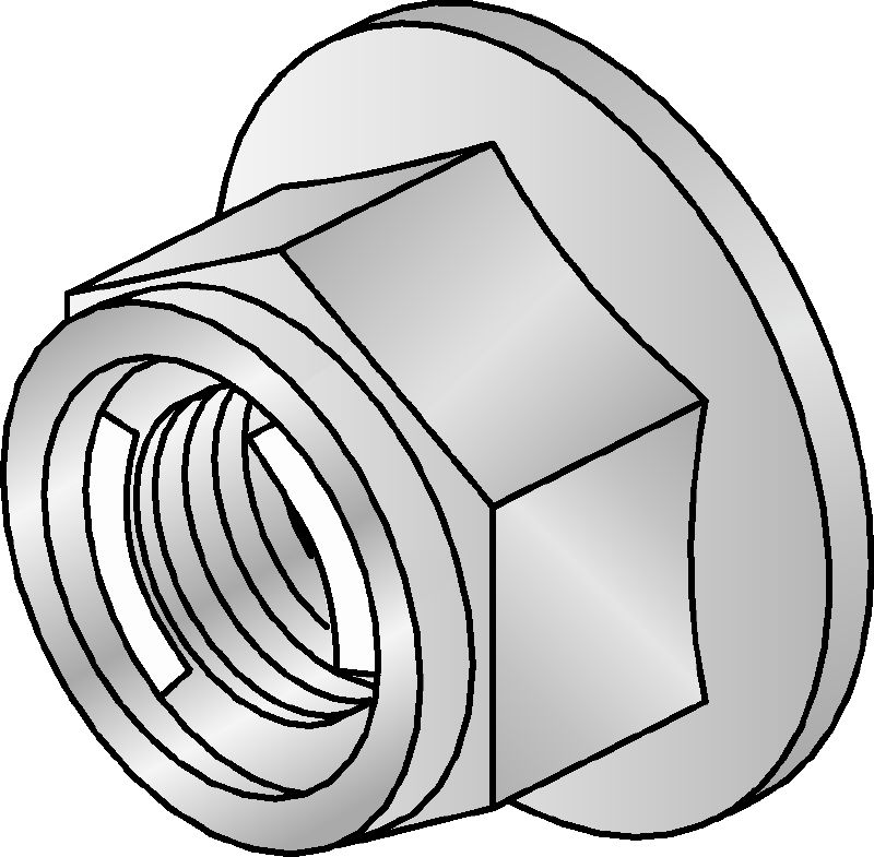 Coffret de démonstration MD-MQS Écrou hexagonal autofreinant galvanisé à chaud (GAC) avec mécanisme autobloquant pour utilisation à l'extérieur