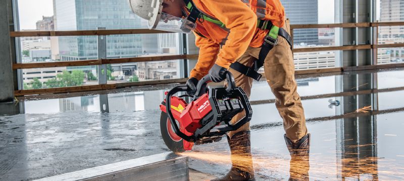 Découpeuses sans fil DSH 600-22 Découpeuses sans fil alimentée par batterie pour travaux lourds - pour la découpe de béton, métal et maçonnerie (plateforme de batteries Nuron) Applications 1