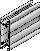 MQ-124X D-F Double rail de supportage MQ galvanisé à chaud (GAC) destiné aux applications pour charges moyennes/lourdes