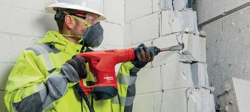 Marteau piqueur TE 500 SDS-Max Burineur SDS Max (TE-Y) robuste pour burinage léger dans le béton et la maçonnerie Applications 1