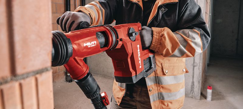 Perforateur sans fil TE 60-22 Puissant perforateur sans fil SDS Max (TE-Y) avec un rapport poids-puissance élevé pour le forage et le burinage intensifs dans le béton et la maçonnerie (batterie Nuron) Applications 1