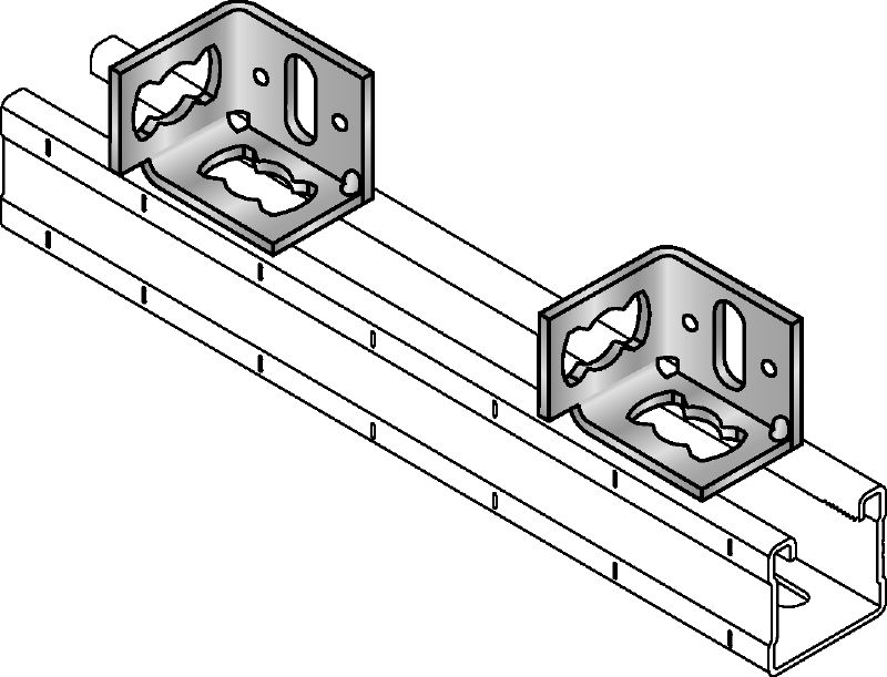 Pied de rail MQP-2/1 Pied de rail galvanisé pour la fixation des rails sur divers matériaux support