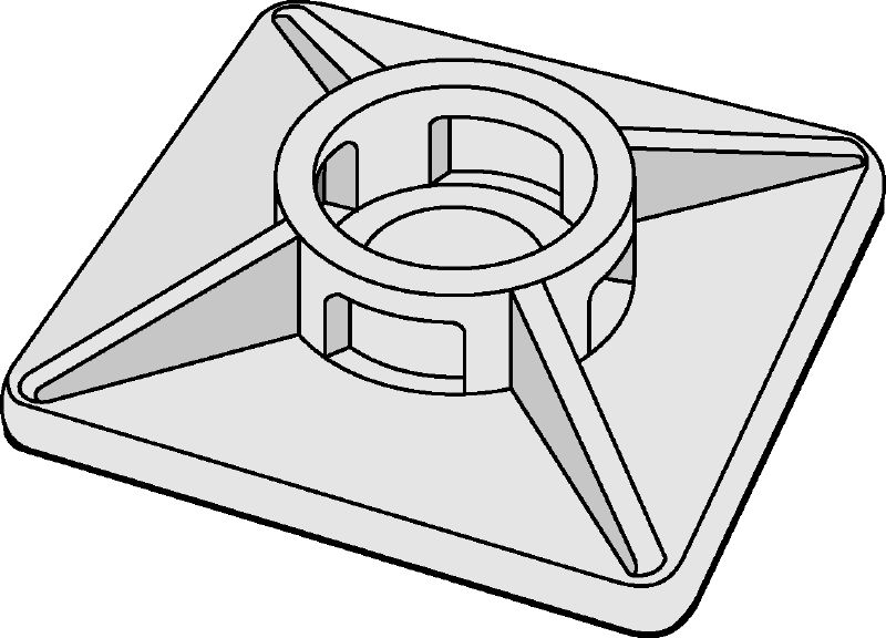 Attache-câbles auto-adhésive ECT-A Attache-câbles auto-adhésive pour les surfaces interdisant le perçage