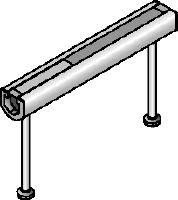 Rail d'ancrage standard HAC-T Rails d'ancrage coulés, dentelés et de tailles et longueurs standard avec les homologations nécessaires pour les charges 3D