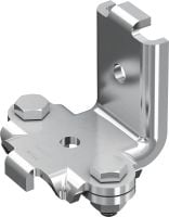 Support d'angle parasismique MT-S-L Support d'angle pour l'assemblage des structures de rails de supportage MT soutenues dans des zones sismiques