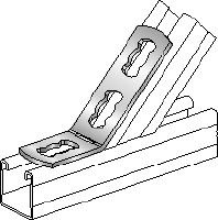 Support d'angle MQW-3/45 Équerre à 45 ou 135 degrés galvanisée pour le raccordement de plusieurs rails entretoises MQ