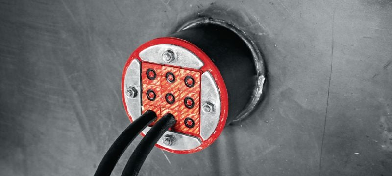 Bouchons d'étanchéité CFS-T RR à CEM Bouchon d'étanchéité à compatibilité électromagnétique pour les modules d'ajustement pour sceller plusieurs câbles/tuyaux dans des passages ronds Applications 1