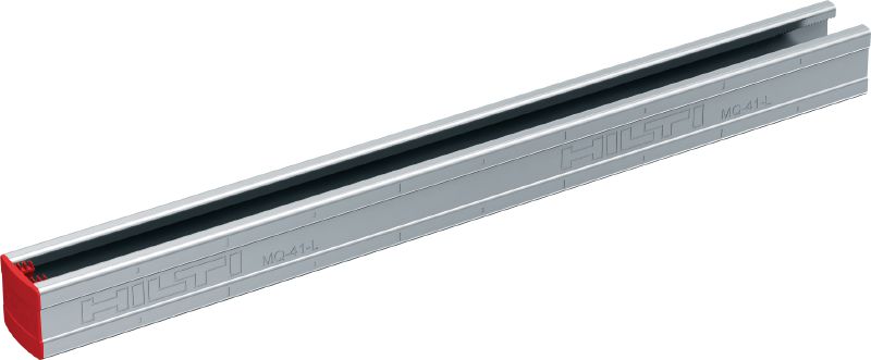 Rail de supportage MQ-41-L Rail de supportage MQ galvanisé d'une hauteur de 41 mm, destiné aux applications pour charges moyennes