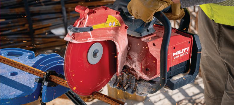 Découpeuses sans fil DSH 600-22 Découpeuses sans fil alimentée par batterie pour travaux lourds - pour la découpe de béton, métal et maçonnerie (plateforme de batteries Nuron) Applications 1