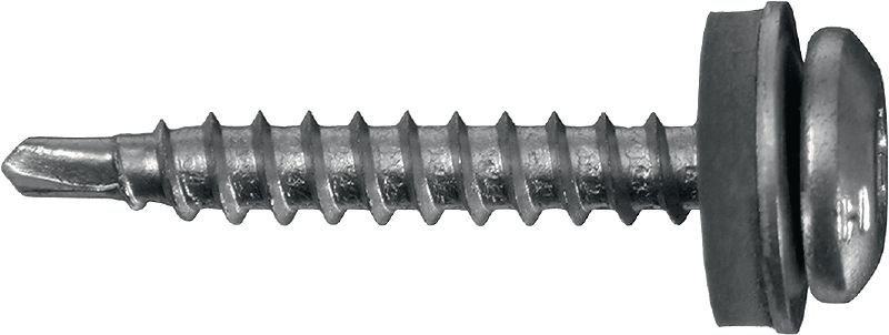 Vis métalliques autoperceuses S-MD 31 PS Vis à tête cylindrique autoperceuse (acier inoxydable A2) avec rondelle de 12 mm pour les fixations de métal sur métal d'épaisseur faible (jusqu'à 3 mm)