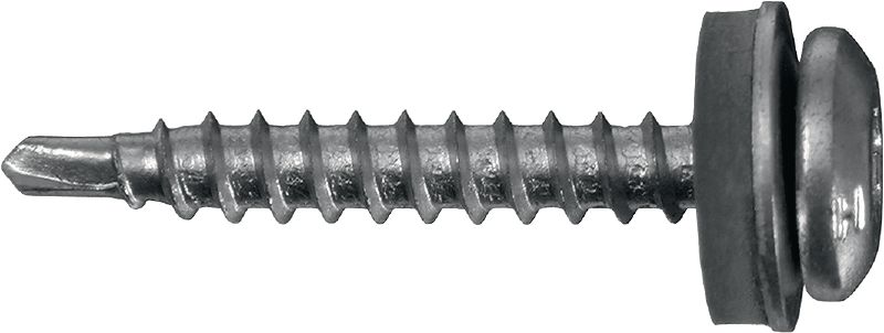 Vis métalliques autoperceuses S-MD 31 LPS Vis à tête cylindrique autoperceuse (acier inoxydable A2) avec rondelle de 12 mm pour les fixations de métal sur métal d'épaisseur faible (jusqu'à 4.0 mm)