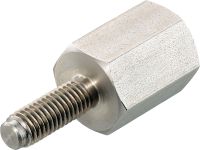 Adaptateur d'espacement fileté (acier inoxydable) Adaptateur d'espacement fileté en acier inoxydable mâle/femelle pour la fixation sur des poutres en acier revêtu de protection passive contre l’incendie (PFP)