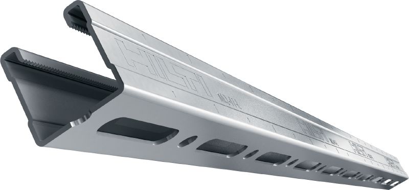 Rail de supportage MQ-41-L Rail de supportage MQ galvanisé d'une hauteur de 41 mm, destiné aux applications pour charges moyennes