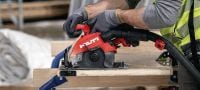 Scie circulaire sans fil pour bois SC 6WL-22 Scie circulaire sans fil pour la découpe du bois jusqu'à 60 mm | 2-3/8 avec une lame bois universelle plus rapide de 165 mm | 6-1/2 de diamètre Applications 3