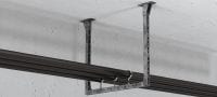Support d'angle pré-assemblé MT-C-Q1 FL OC Support d'angle avec écrou et boulon de verrouillage rapide pré-assemblés pour le montage de structures de rails de supportage pour charges légères et pour l'utilisation en extérieur avec une faible pollution Applications 1