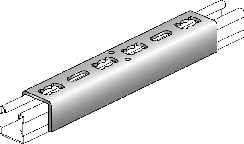 MQV Élément de liaison galvanisé utilisé comme extension longitudinale pour les rails entretoises MQ