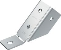 Équerre d'angle MT-AB-L 45 Équerre d'angle de 45 degrés pour l'ancrage des structures de rails de supportage MT-40 et MT-50 dans le béton