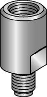 Adaptateur pour plaquette à rails MQZ-A-F Adaptateur pour plaquette à rails galvanisé à chaud (GAC) pour convertir le diamètre des tiges filetées