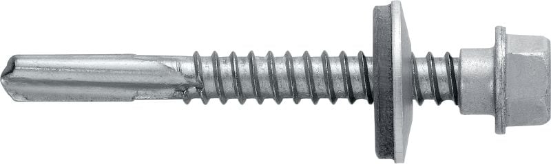 Vis métalliques autoperceuses S-MD 55 S Vis autoperceuse (acier inoxydable A2) avec rondelle de 16 mm pour les fixations de métal sur métal épaisses (jusqu'à 15 mm)