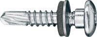 Vis métalliques autoperceuses S-MD 33 PS Vis autoperceuse (acier inoxydable A2) avec 12 mm rondelle pour attaches métal-métal epais (jusqu'à 6.0 mm)