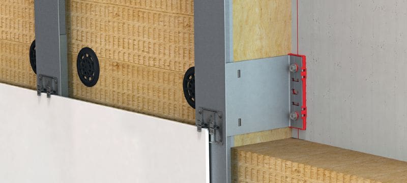 Patte-équerre FOX VI L Patte-équerre murale polyvalente pour l'installation de structures de façade pare-pluie Applications 1