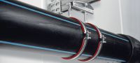 MP-MI Collier galvanisé de qualité supérieure avec insert d'insonorisation destiné aux applications de tuyauterie pour charges lourdes (métrique) Applications 2