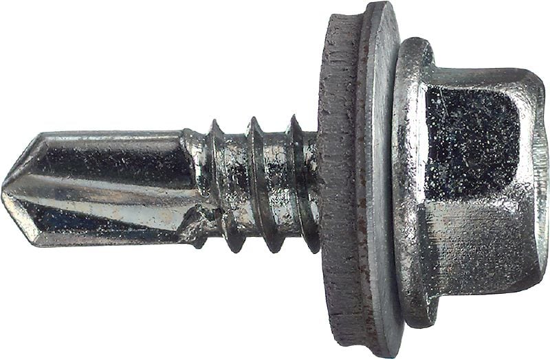 Vis métalliques autoperceuses S-MD 51 Z Vis autoperceuse (acier au carbone zingué) avec rondelle de 16 mm pour fixations de métal sur métal d’épaisseur faible (jusqu'à 3 mm)