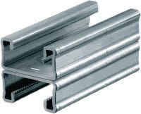 Rail MQ-21 D-R Double rail de supportage MQ en acier inoxydable (A4) destiné aux applications pour charges moyennes