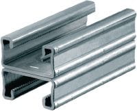 Rail MQ-21 D-R Double rail de supportage MQ en acier inoxydable (A4) destiné aux applications pour charges moyennes