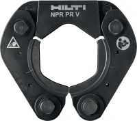 Collier de sertissage NPR PR V Colliers de sertissage pour raccords à empreinte V jusqu'à 108 mm. Compatible avec tous les outils de sertissage de tubes NPR 32-A.