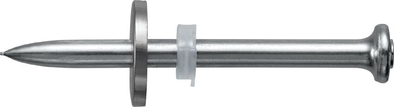 Clous X-CR P8 S béton / acier avec rondelle Clou unitaire en acier inoxydable avec rondelle en acier à utiliser avec les cloueurs à poudre sur l'acier et le béton dans les environnements corrosifs