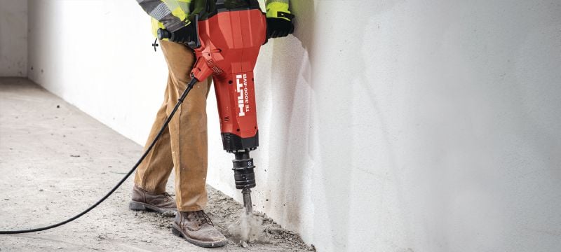 Burins pointus TE-H SM Burins pointus pour le piquage et le burinage dans le béton et la maçonnerie à l'aide des outils de démolition de troisième génération TE 3000 ou H28 avec attache Applications 1