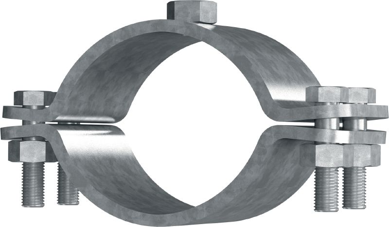 Colliers de serrage point fixe MFP-F Attache pour tubes de point fixe galvanisée à chaud (GAC) de haute qualité pour une performance maximale dans les applications d'installation de tubes pour charges lourdes