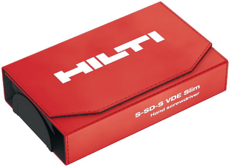Kit de tournevis VDE isolés S-SD-S (version mince) Kit de tournevis isolés, homologués VDE avec 11 embouts très minces interchangeables, deux poignées et un étui durable