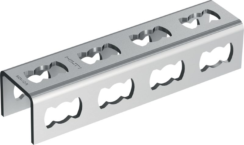 Connecteur MQV-12-R Élément de liaison flexible en acier inoxydable (A4) utilisé comme extension longitudinale pour les rails entretoises MQ