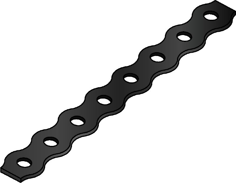 Bandes perforées LBK Bandes perforées revêtues de plastique utilisées dans des applications diverses
