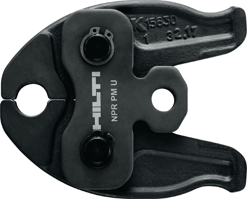 Mâchoire de sertisseuse NPR PM U Mâchoires de sertisseuse pour raccords à empreinte U jusqu'à 40 mm. Compatible avec la sertisseuse NPR 19-A Hilti.
