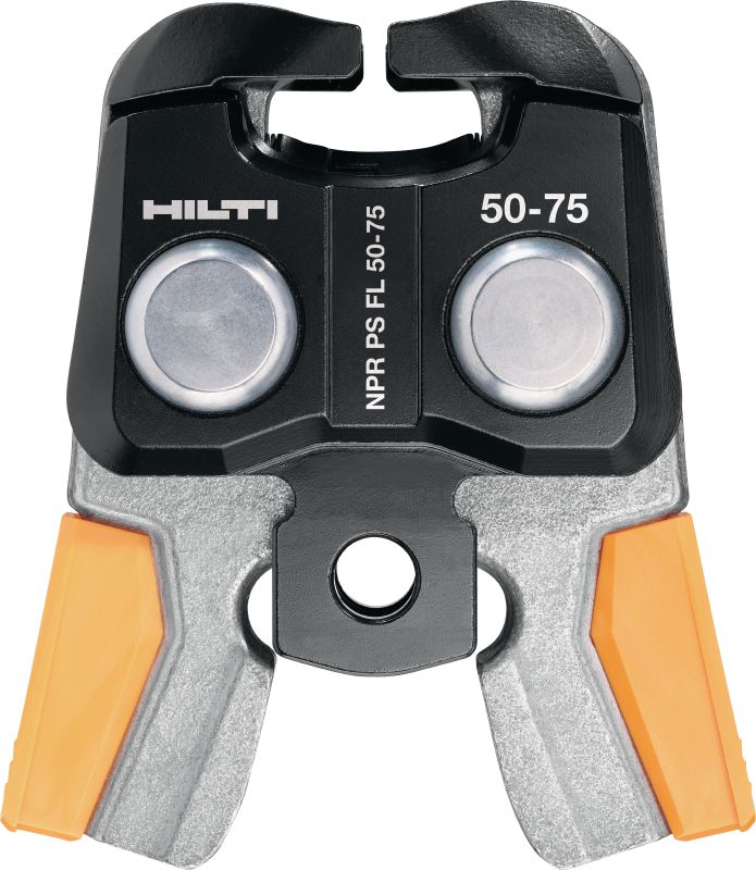 Mâchoire de sertisseuse NPR PM/S FL Mâchoires de sertisseuse pour les raccords à sertir Geberit FlowFit® jusqu'à 75 mm. Compatibles avec les outils de sertissage de tubes Hilti.