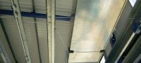 Attache pour plafond X-HS W MX Attache pour plafond en fil métallique pour les fixations mécaniques/électriques de charges légères aux plafonds en utilisant des clous en bandes Applications 3