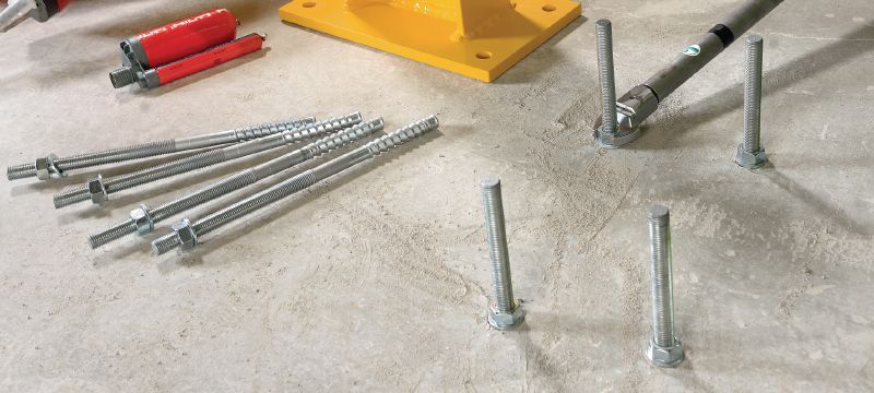 Tige d'ancrage HIT-Z Tige d'ancrage très haute performance pour les résines époxy / hybrides à injection (acier au carbone) Applications 1