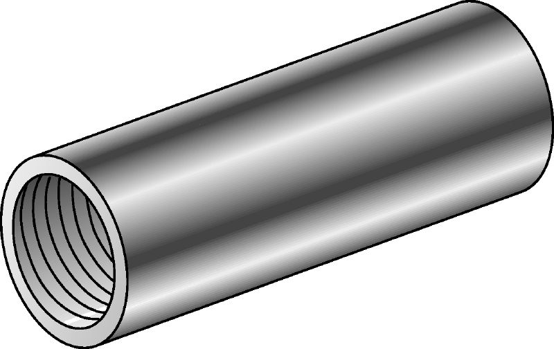 Écrou d'accouplement rond Écrou d'accouplement rond galvanisé pour prolonger les tiges filetées