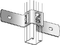 Attache MQB (entretoise sur béton) Attache galvanisée pour le raccordement croisé d'un rail entretoise MQ sur le béton