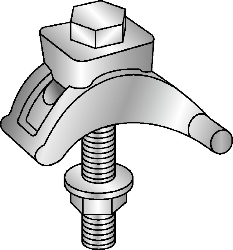 MI-SGC M16 Clip-étau simple galvanisé à chaud (GAC) pour le raccordement des platines en acier MI aux poutres en acier