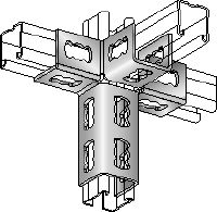 Connecteur d'angle MQV-4/3 D Élément de liaison galvanisé pour les structures tridimensionnelles