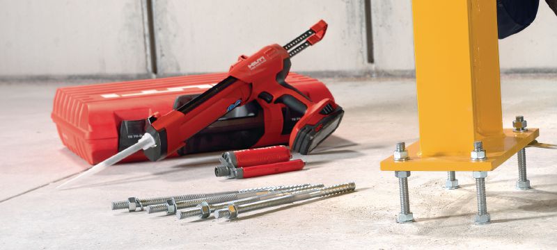 Tige d'ancrage HIT-Z Tige d'ancrage très haute performance pour les résines époxy / hybrides à injection (acier au carbone) Applications 1