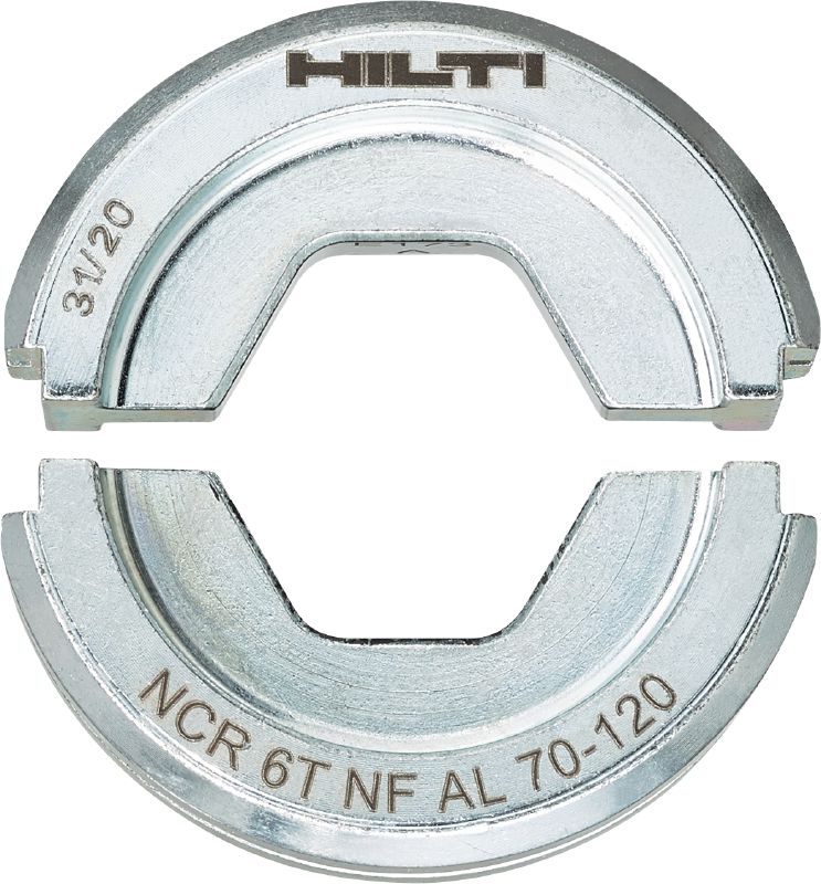Matrices NF 6 tonnes pour l’aluminium Matrices NF 6 tonnes pour cosses en aluminium et connecteurs jusqu’à 300 mm²