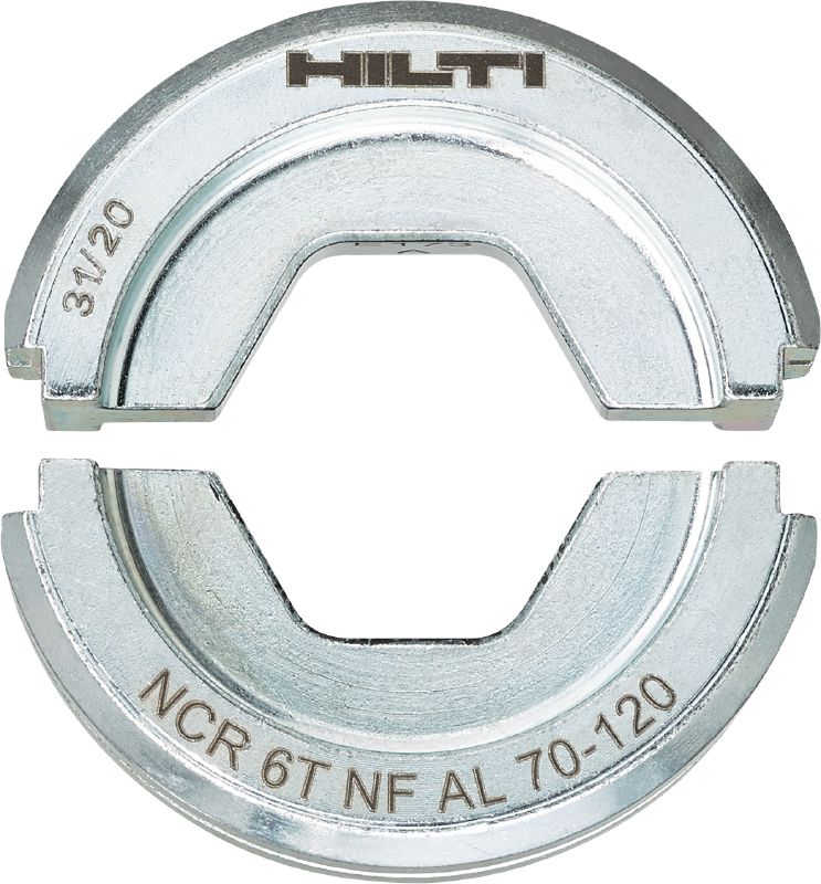Matrices NF 6 tonnes pour l’aluminium Matrices NF 6 tonnes pour cosses en aluminium et connecteurs jusqu’à 300 mm²